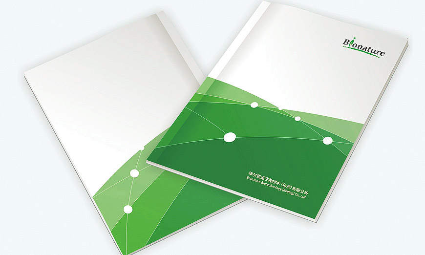 vi系統(tǒng)應(yīng)用-畢爾銳思生物科技公司標(biāo)識(shí)設(shè)計(jì)在宣傳畫冊上的應(yīng)用規(guī)范