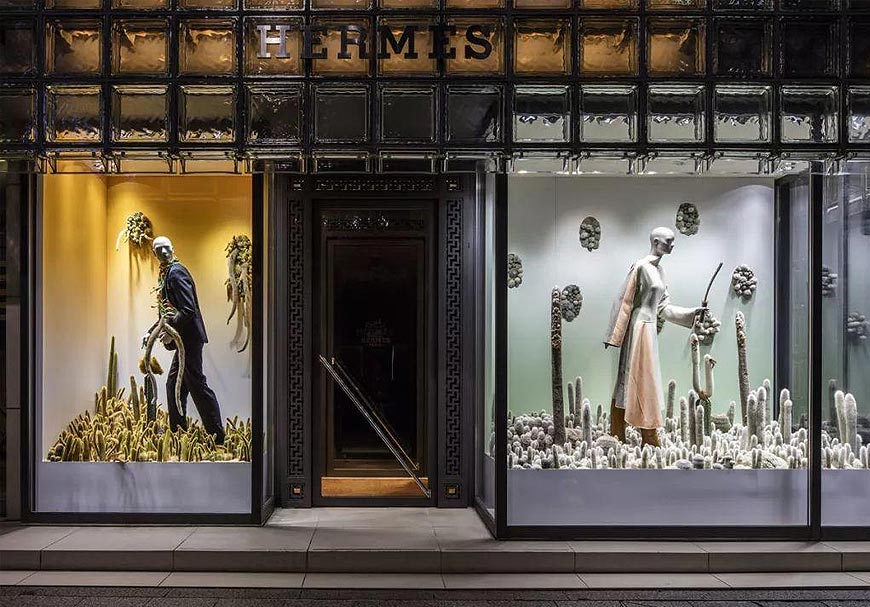愛(ài)馬仕品牌櫥窗展示